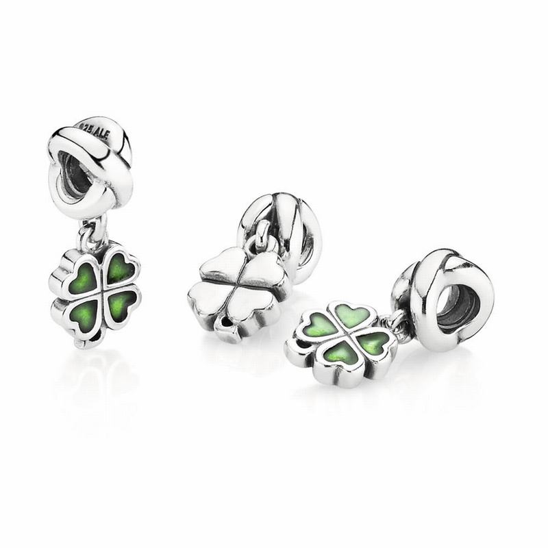 Pandora Four-Leaf Clover Dangle Charm Outlet NZ, Sterling Silver (398574-UVT)